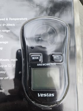 Nieuwe Vestas digitale anemometer, windsnelheids en temperatuurmeter