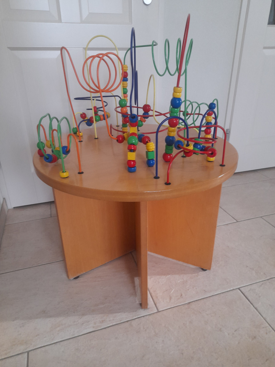 Professionele Houten spiraal kralen tafel ( z.g.a.n.)