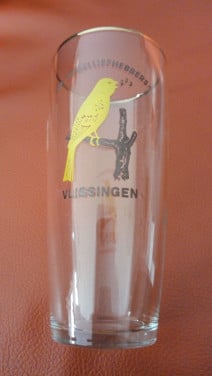 Bierglas "de vogelliefhebbers" Vlissingen vintage jaren 60