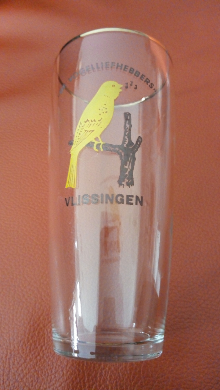 Bierglas "de vogelliefhebbers" Vlissingen vintage jaren 60