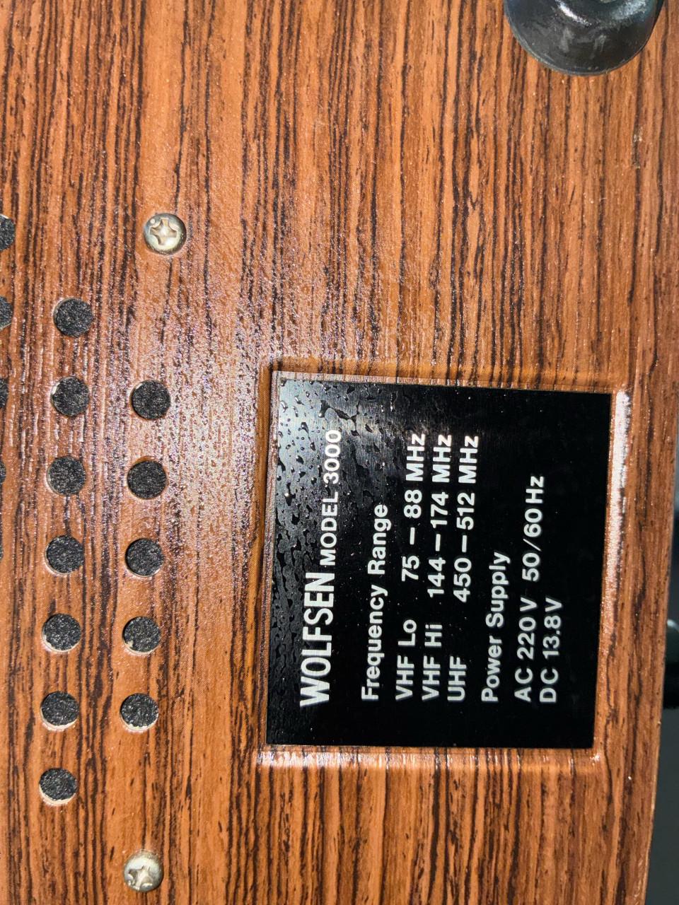 Wolfsen 3 Bander Retro UHF VHF.H VHF.L Scanner