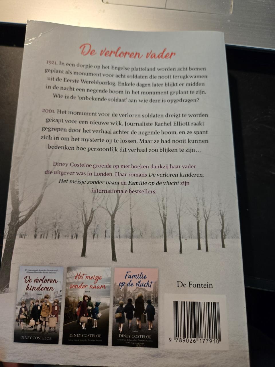 Boek "De verloren vader" geschreven door Diney Costeloe.  2024