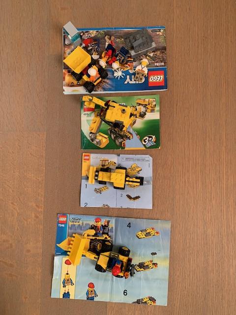 3 legosets grondwerkers