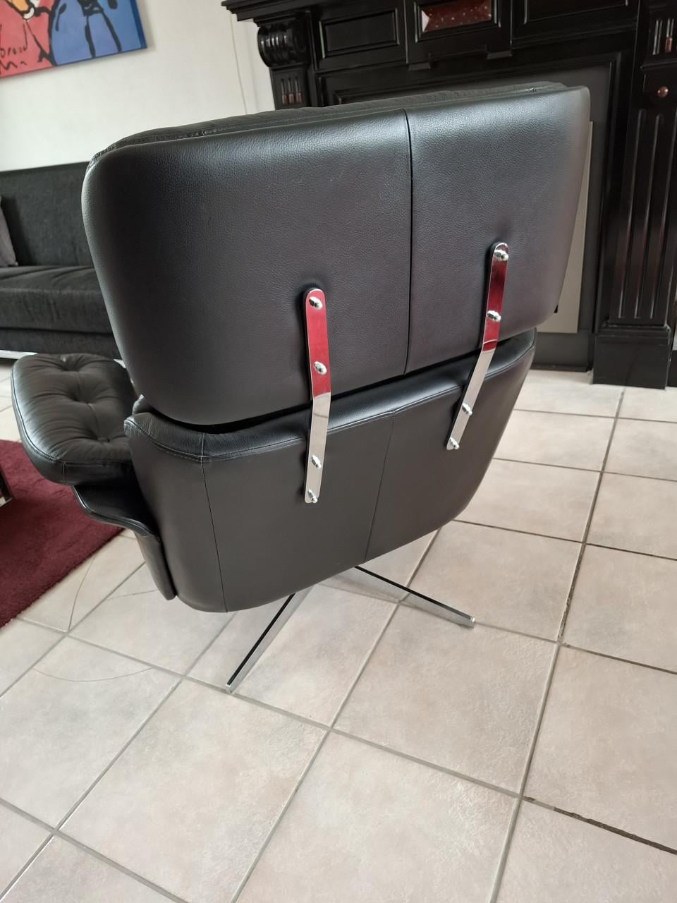 Prachtige leren design fauteuil