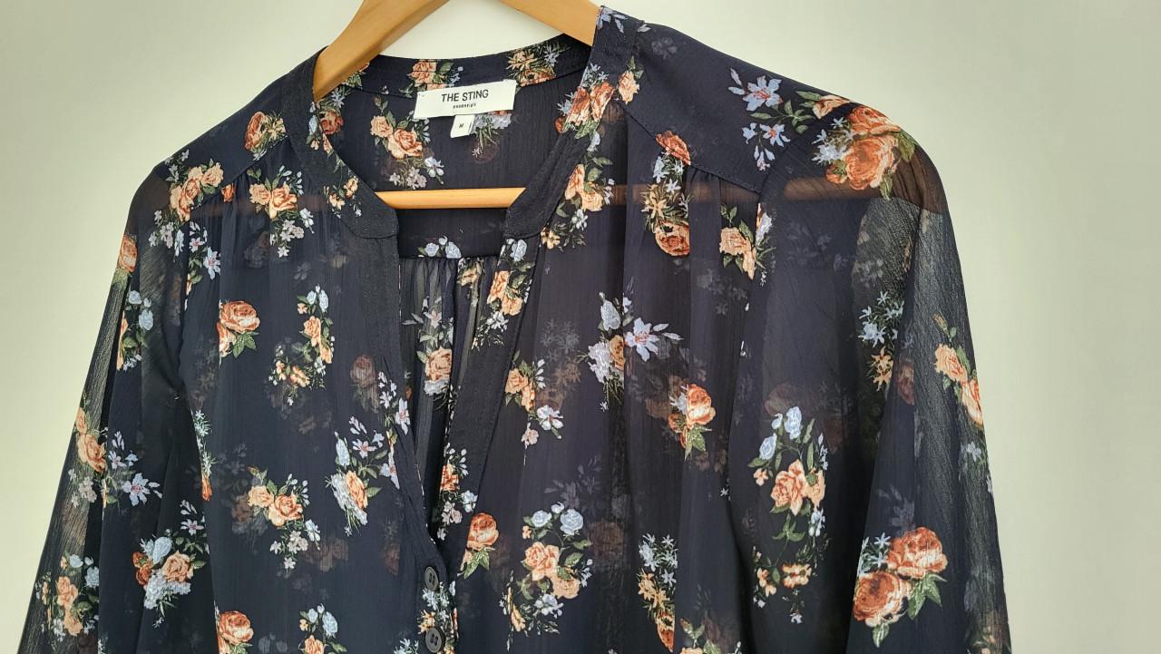 The Sting semi-transparante blouse / tuniek mt M