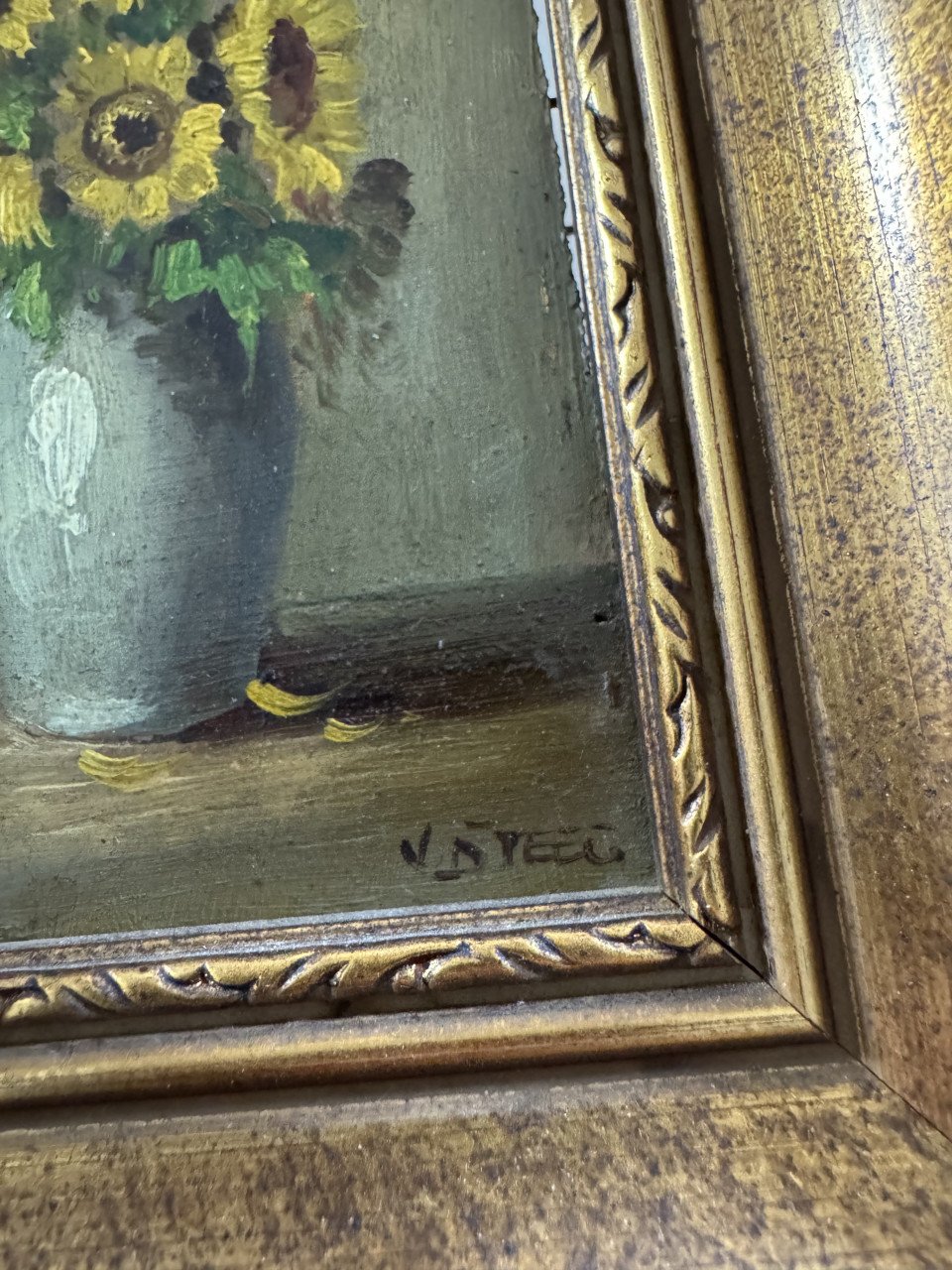 Schilderij zonnebloemen te koop, inclusief lijst