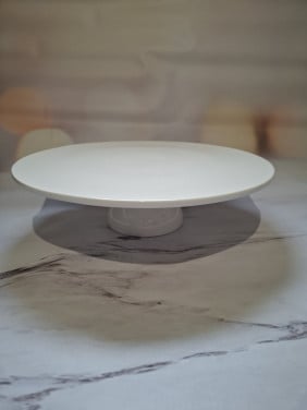 Taart Plateau / Taart Etagère Rond Wit, diameter 32 cm, hoogte 9 cm