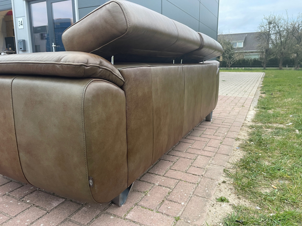 GRATIS LEVERING HEEL NL Henders & Hazel Echt Leer 3 zits Bank
