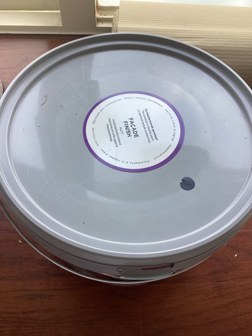 Latex buiten ral 5011 donkerblauw nieuwe emmer