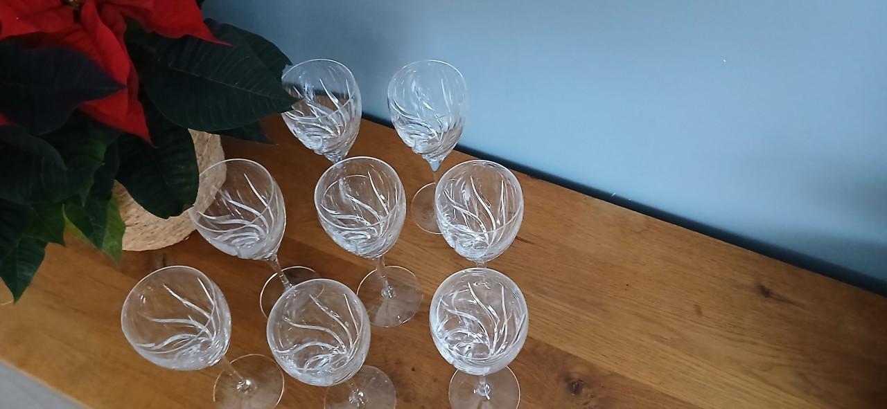 Wijnglazen 8x Kristal