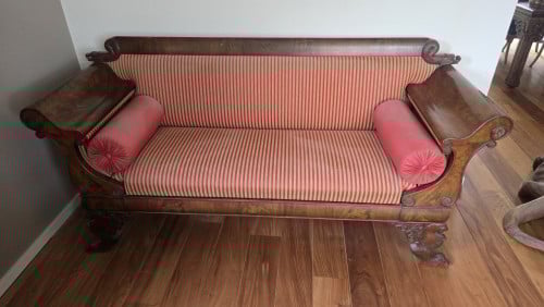 Mahoniehouten bank scandinavische stijl izgs