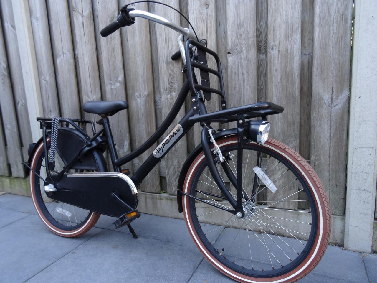 🚲🖤 Popal Daily Dutch 22 inch Meisjesfiets – Zwart