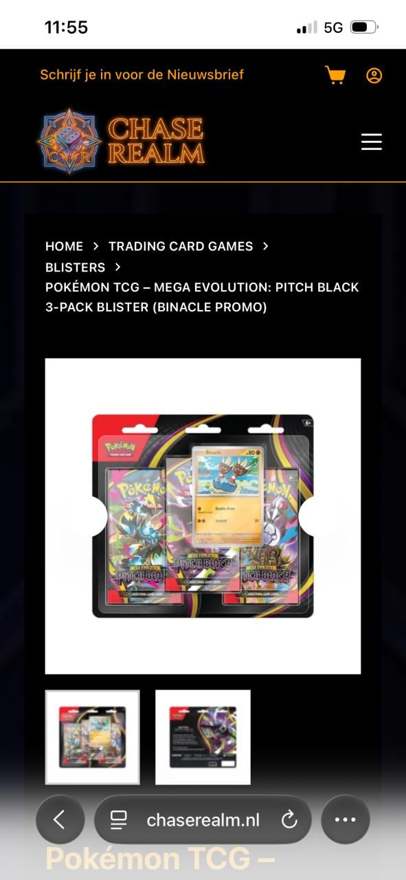 Pokémon TCG – Mega Evolution: Pitch Black 3-Pack Blister