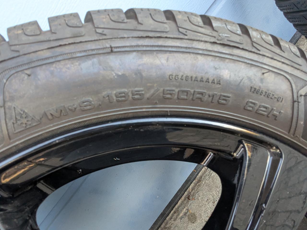 Winterbanden op LM velgen 195/50R15