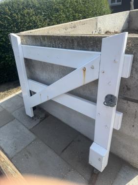Witte hard houten dam/poort/hek