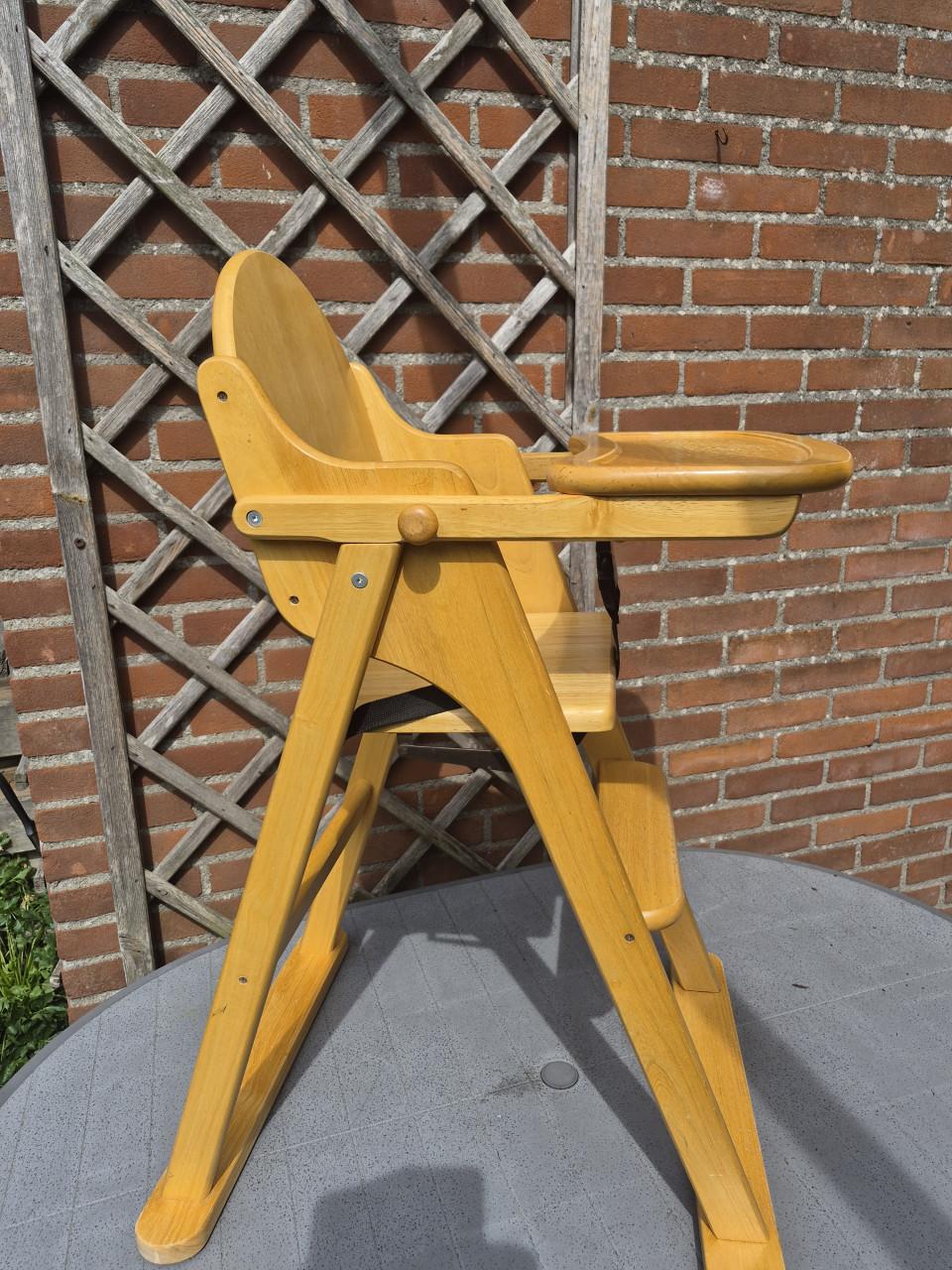 Kinderstoel massief hout, opklapbaar