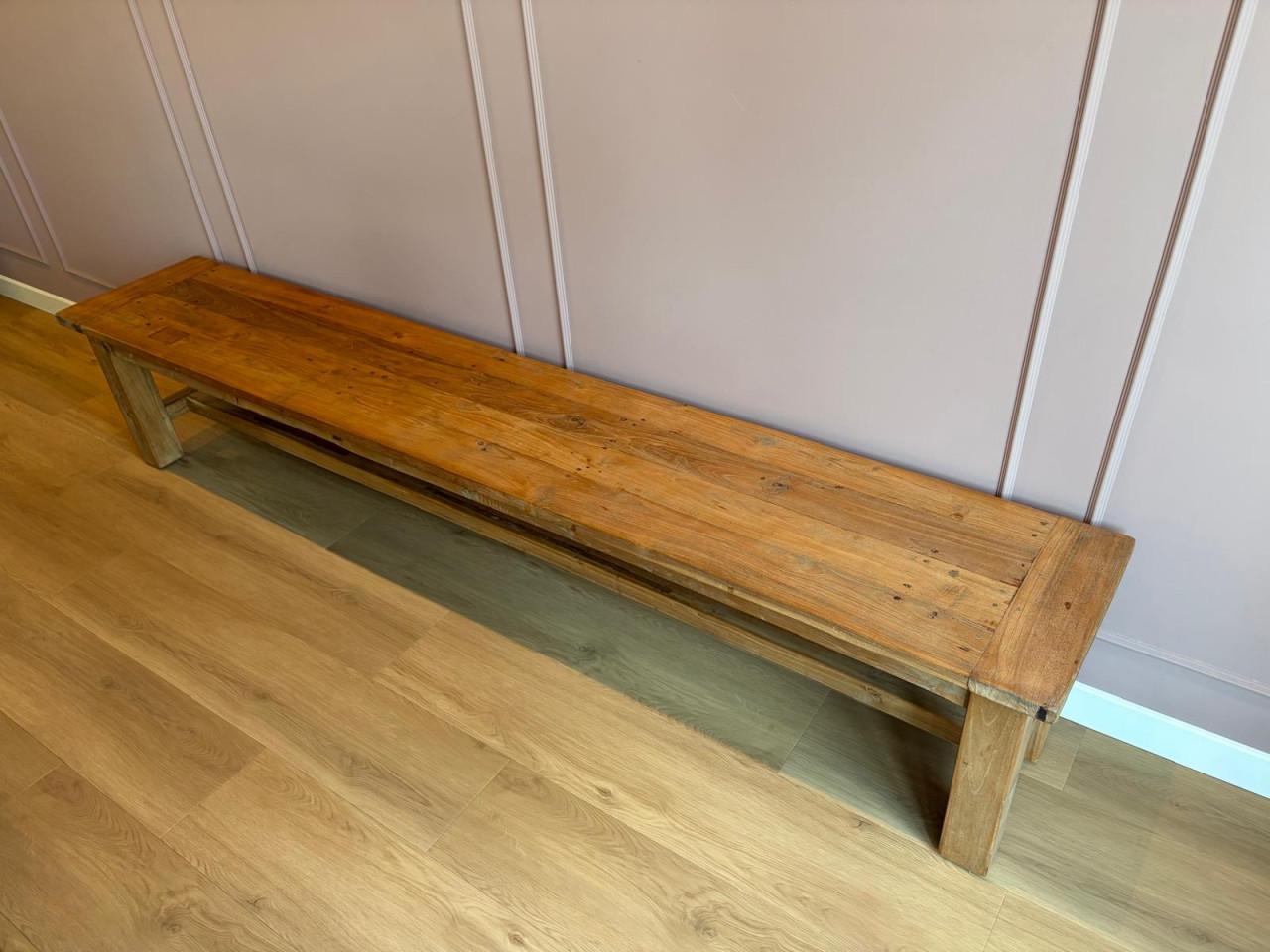 Eetbank 240cm teakhout