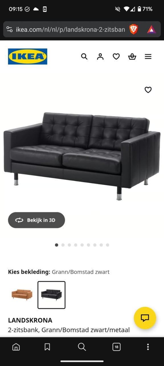 Leren Landskrona 2-zits bank IKEA