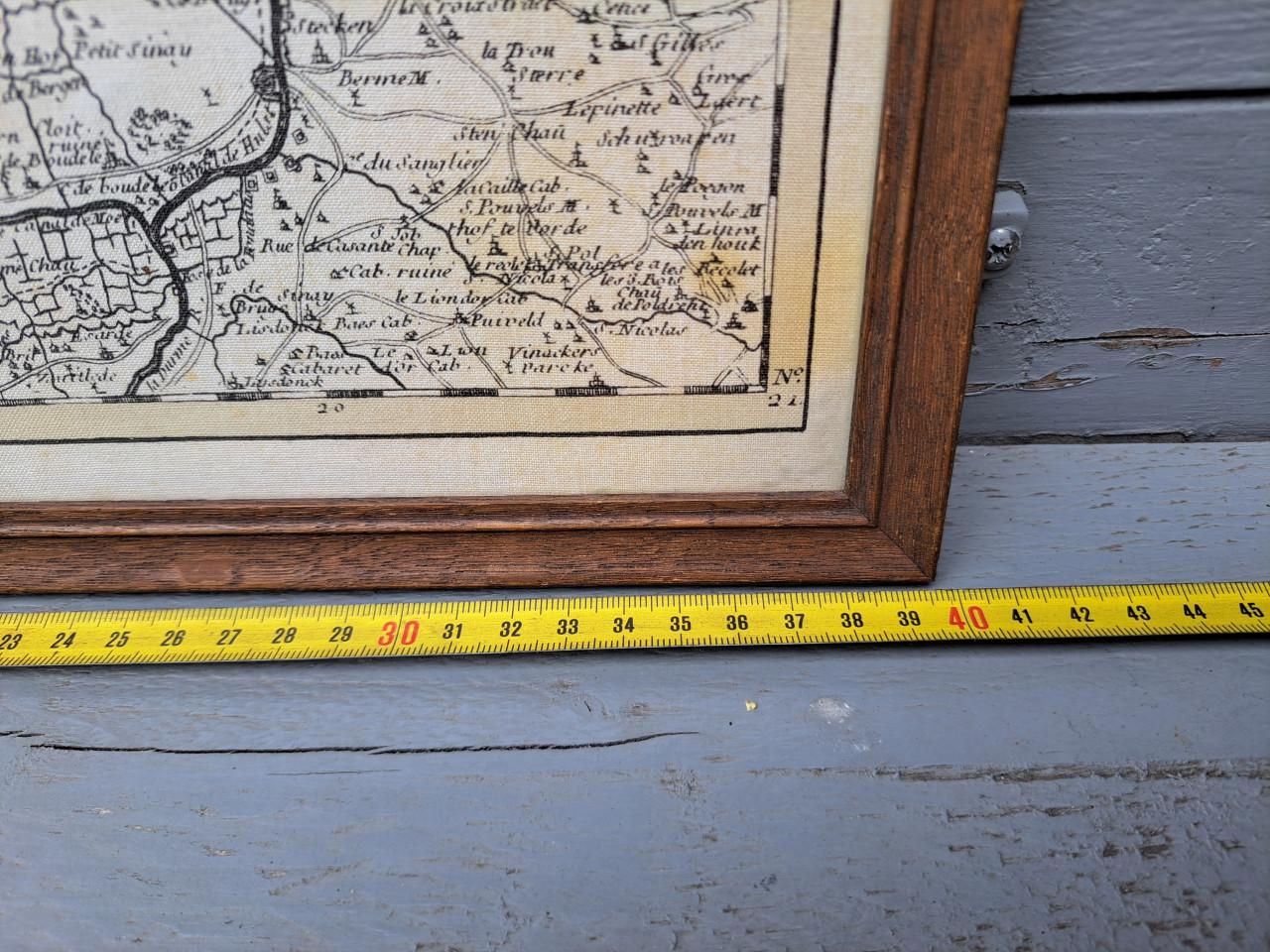 Antieke landkaart Hulst e.o.