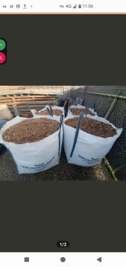 Bigbag schelpen, voor (tuin)pad, wegverharding, drainage.