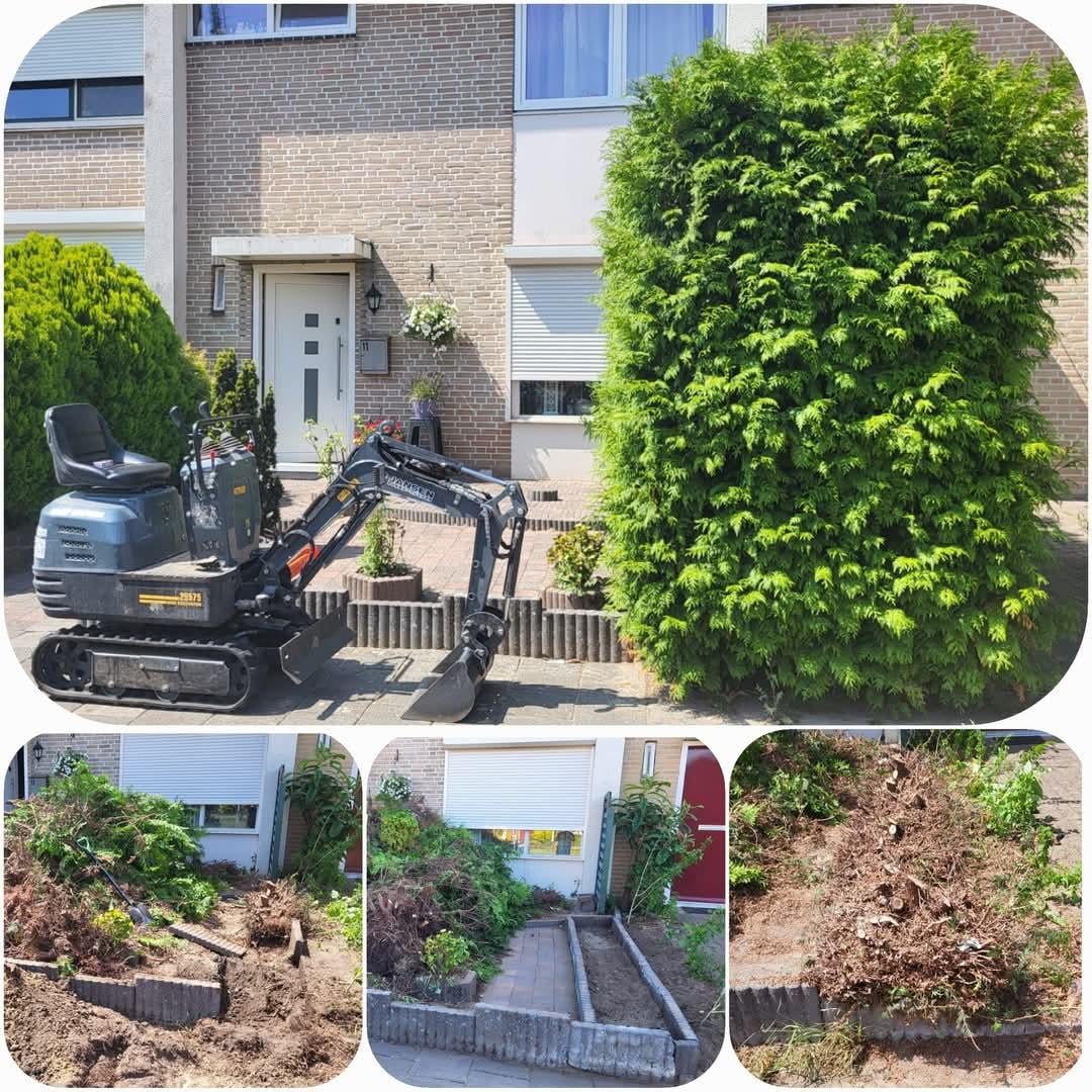 Tuinonderhoud/afvalophalen/ minigraver