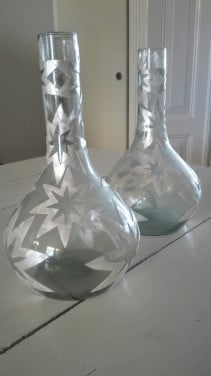 2 glazen vazen