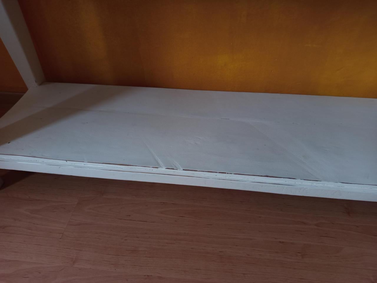 Antieke Sidetable wandtafel 140lx50bx74h cm met leer inleg