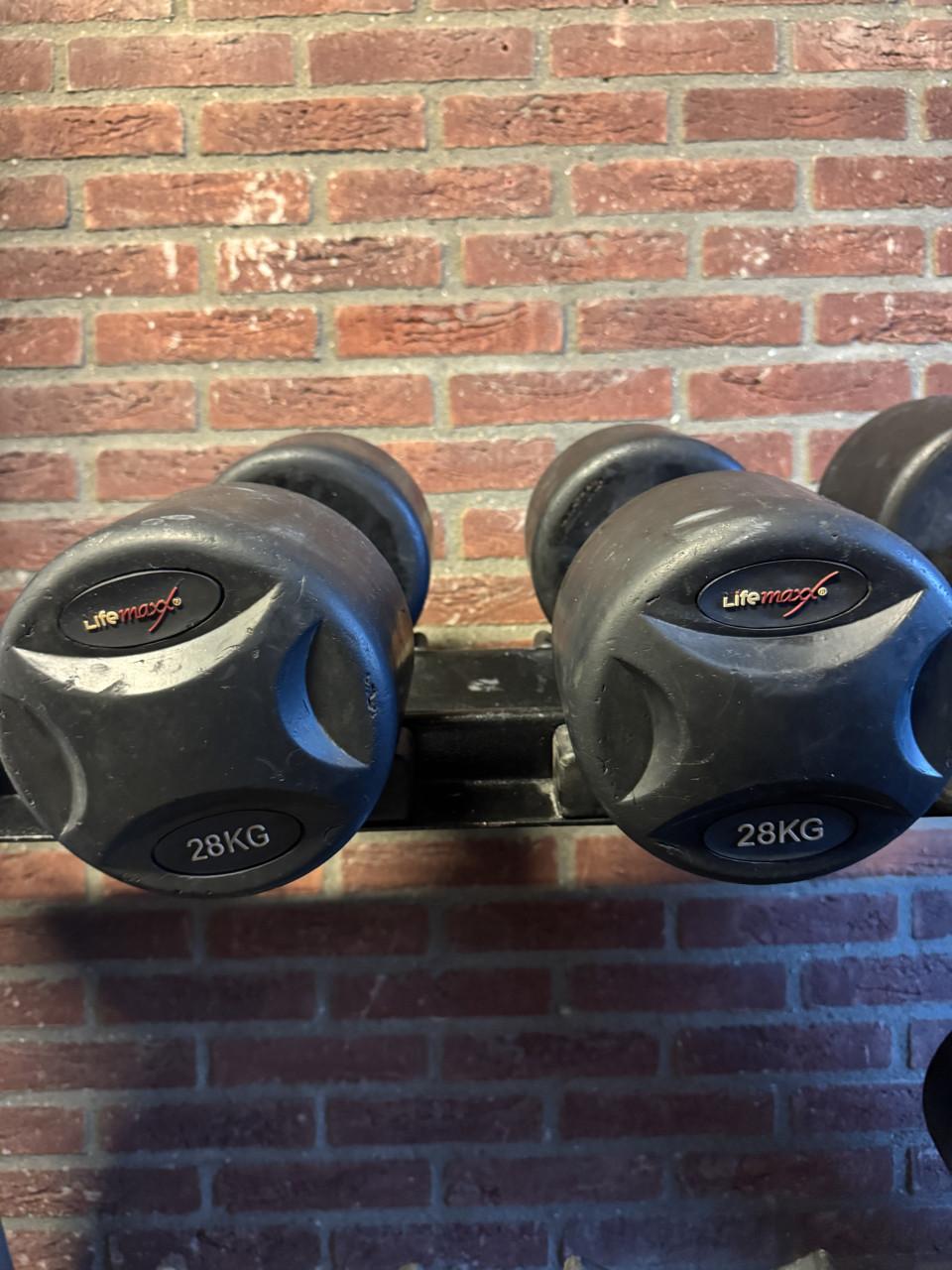 Dumbbellset met dumbbellrek van Lifemaxx