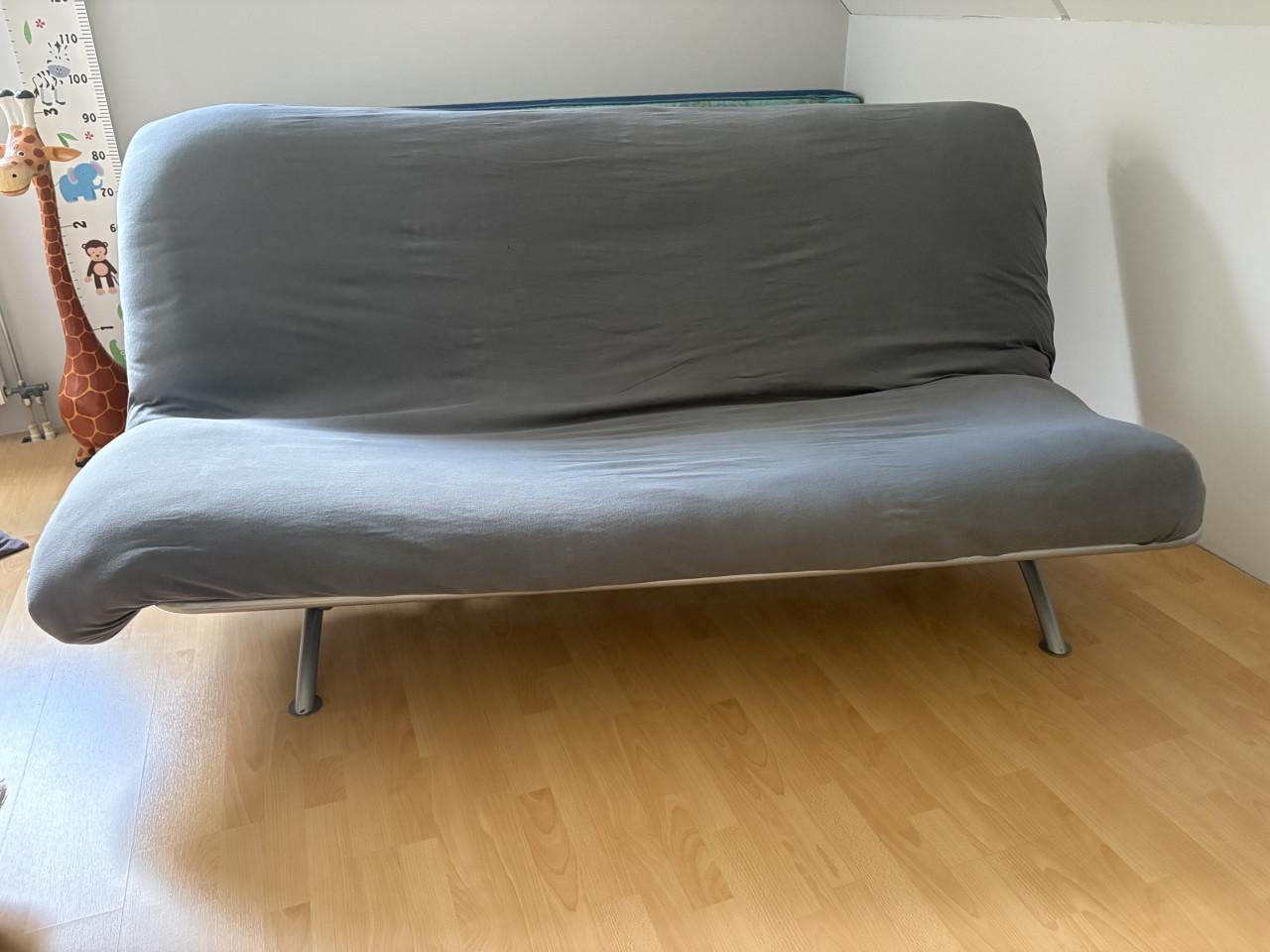 Bedbank 140x180 cm grijs