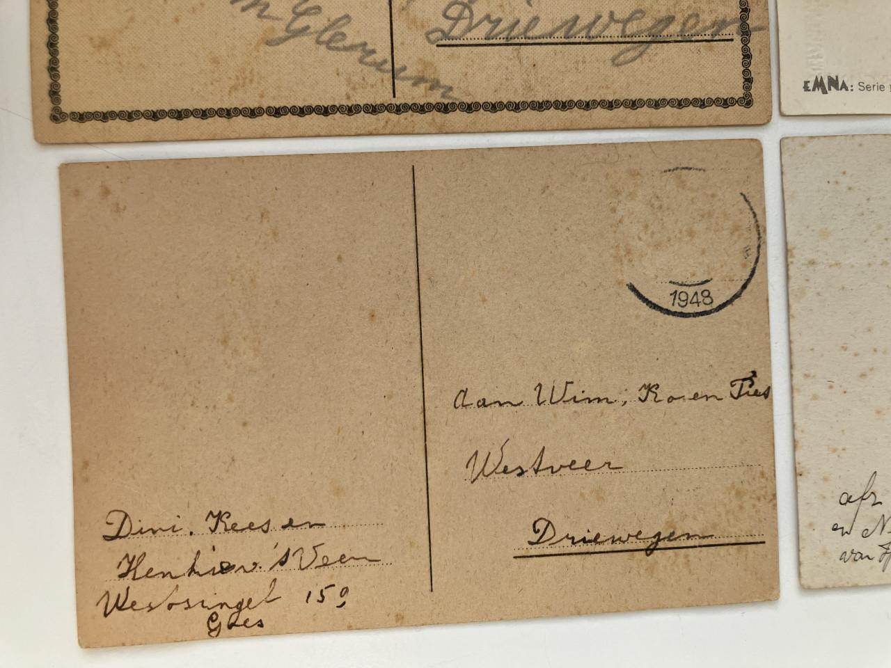 Nieuwjaarskaart 4st ca. 1940-1950