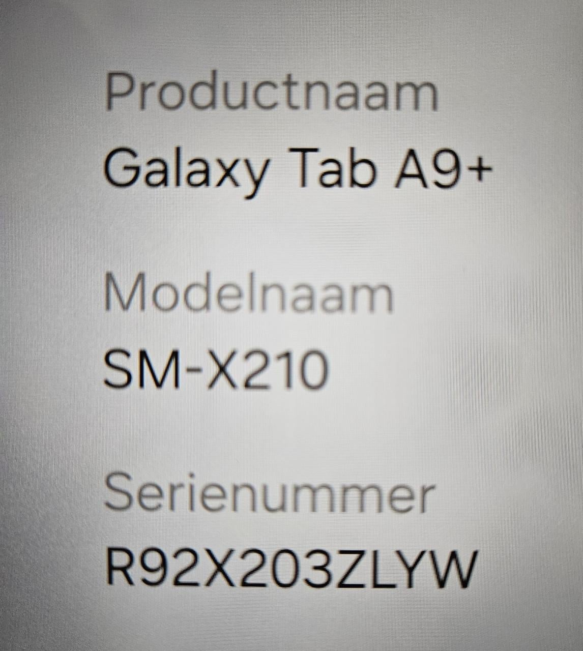 Samsung Galaxy Tab A9+ zgan