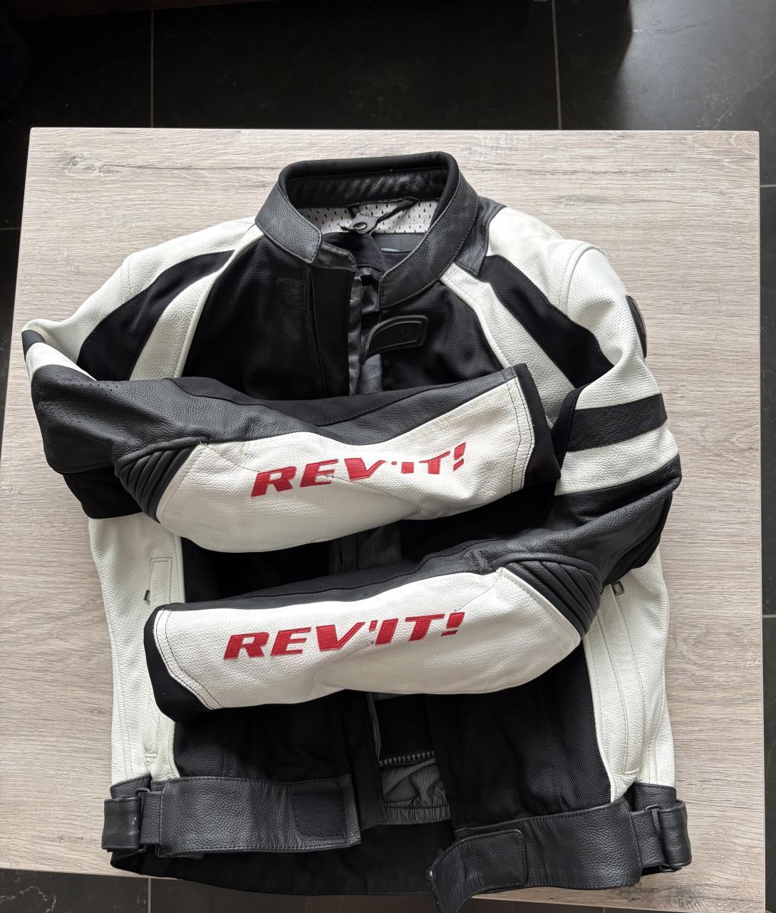 REV’IT dames motorpak 2-delig – jas 42 / broek 40 – leer (ook los te koop)