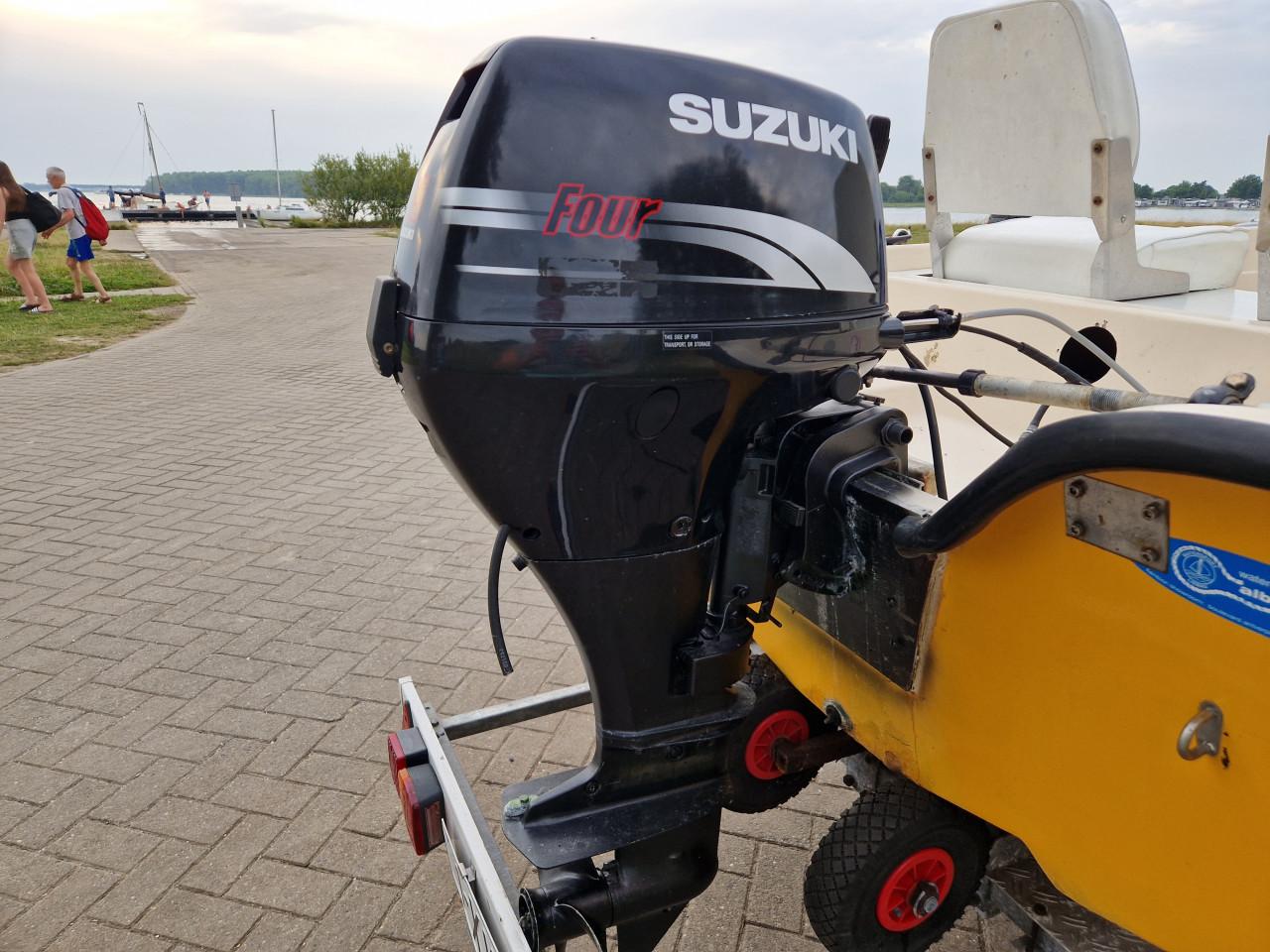 Shetland GH 14 met Suzuki 15 pk 4-takt visboot / consoleboot € 1.850,-