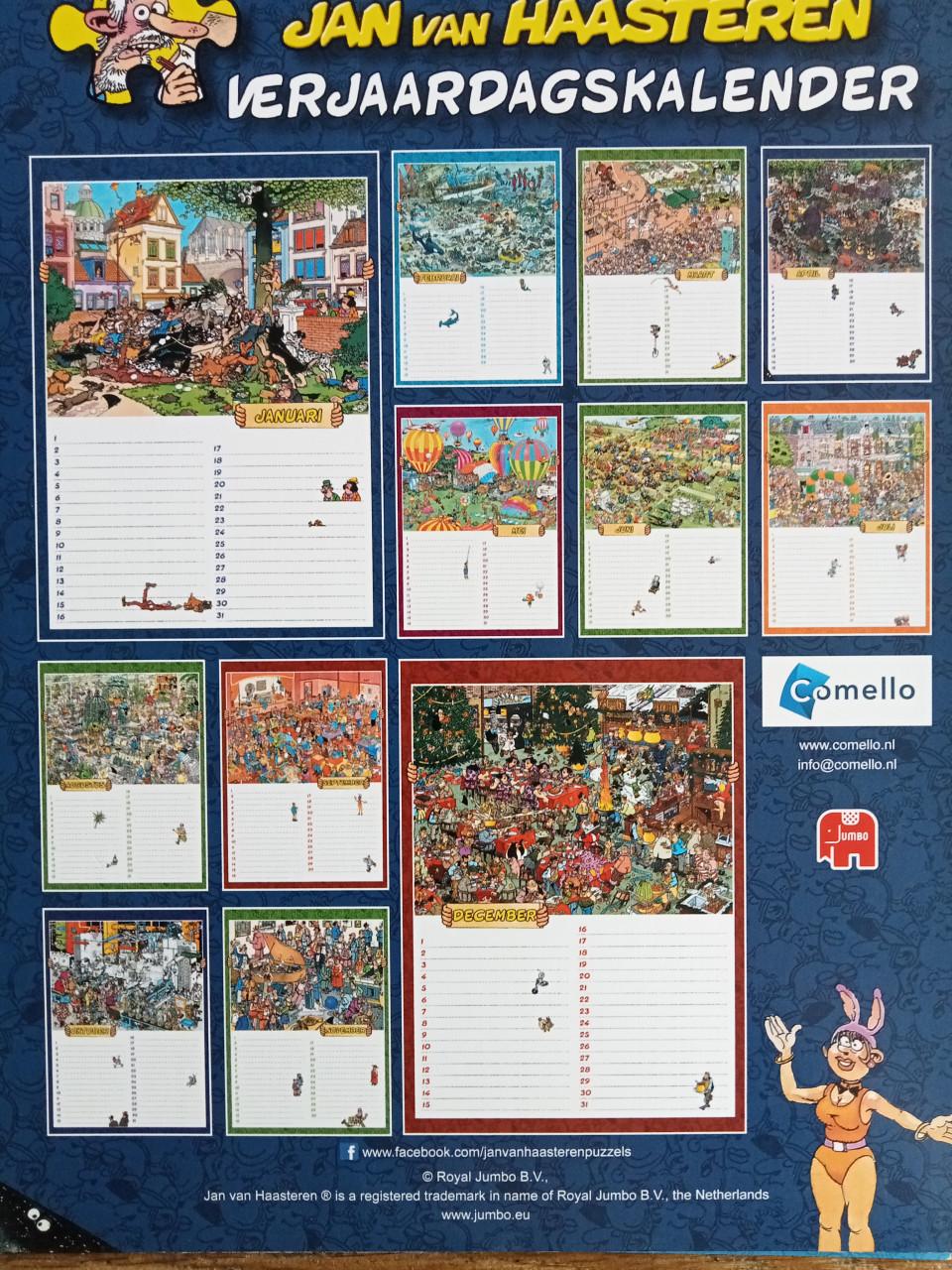 Verjaardagskalender Jan van Haasteren