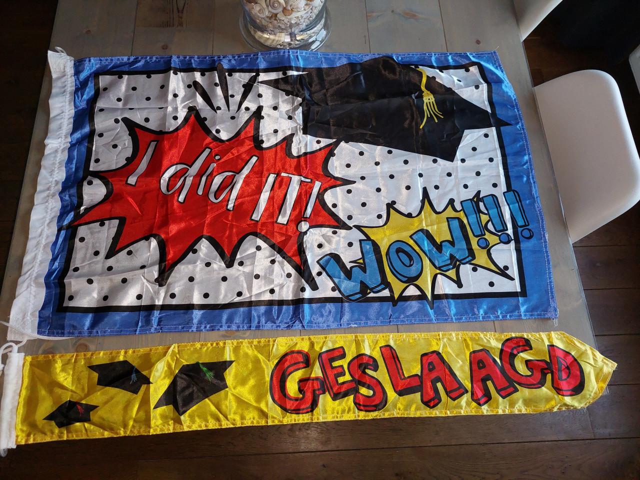 GESLAAGD VLAG MET WIMPEL zgan