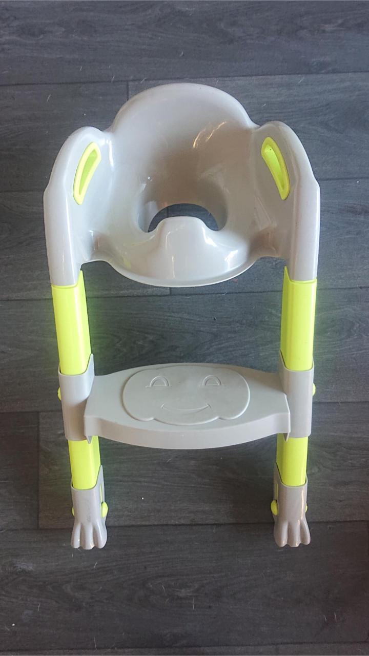 Brilverkleiner met trapje limegroen/grijs