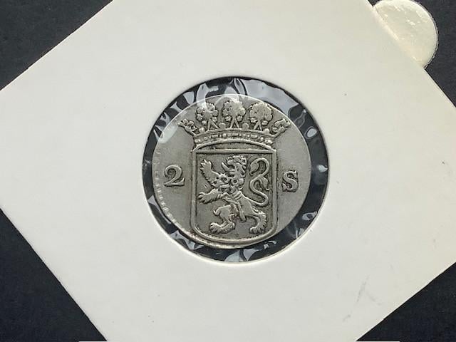 Holland, dubbele wapenstuiver 1757 zilver.