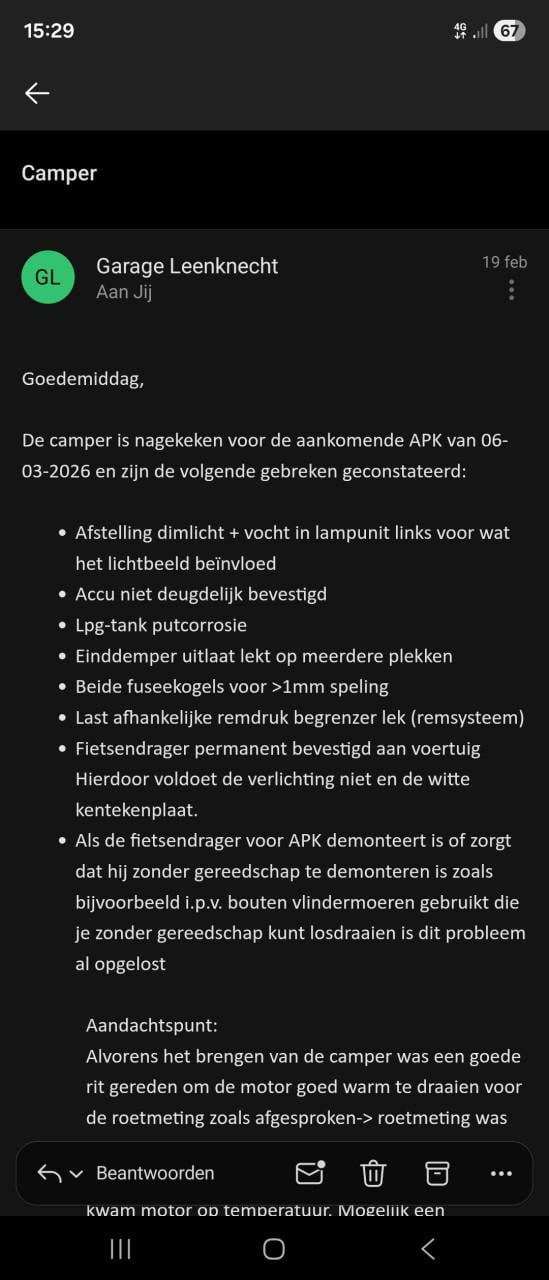 Leuke camper met een beetje werk