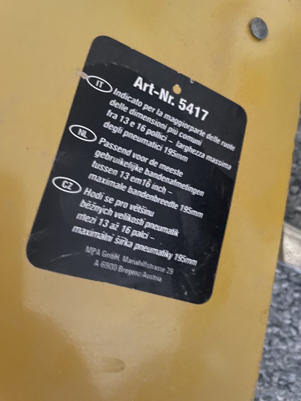 Wielklem voor caravan, aanhanger of auto