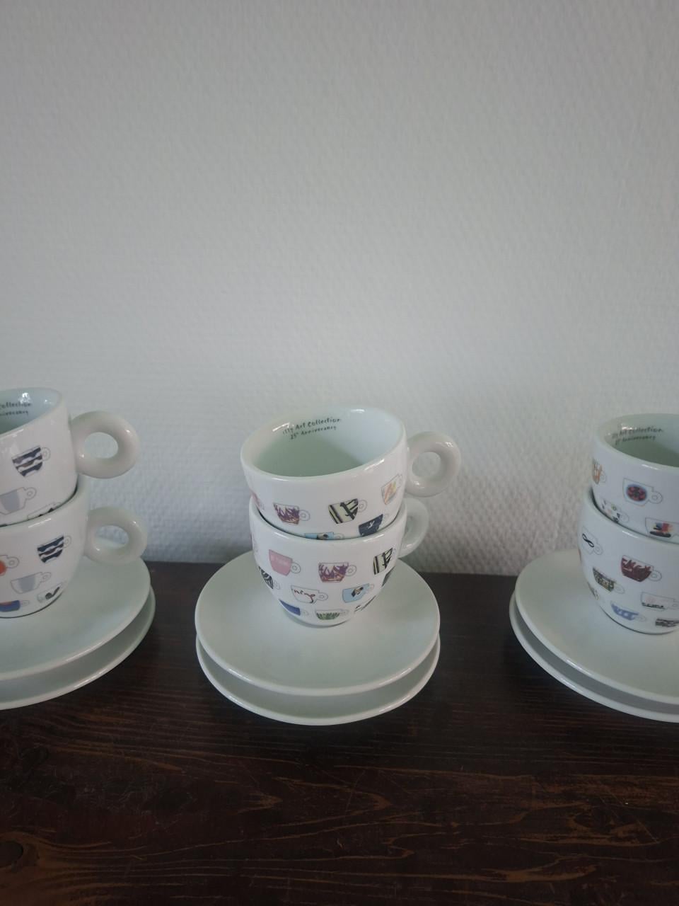6 illy koffie kop en schotel design kunst