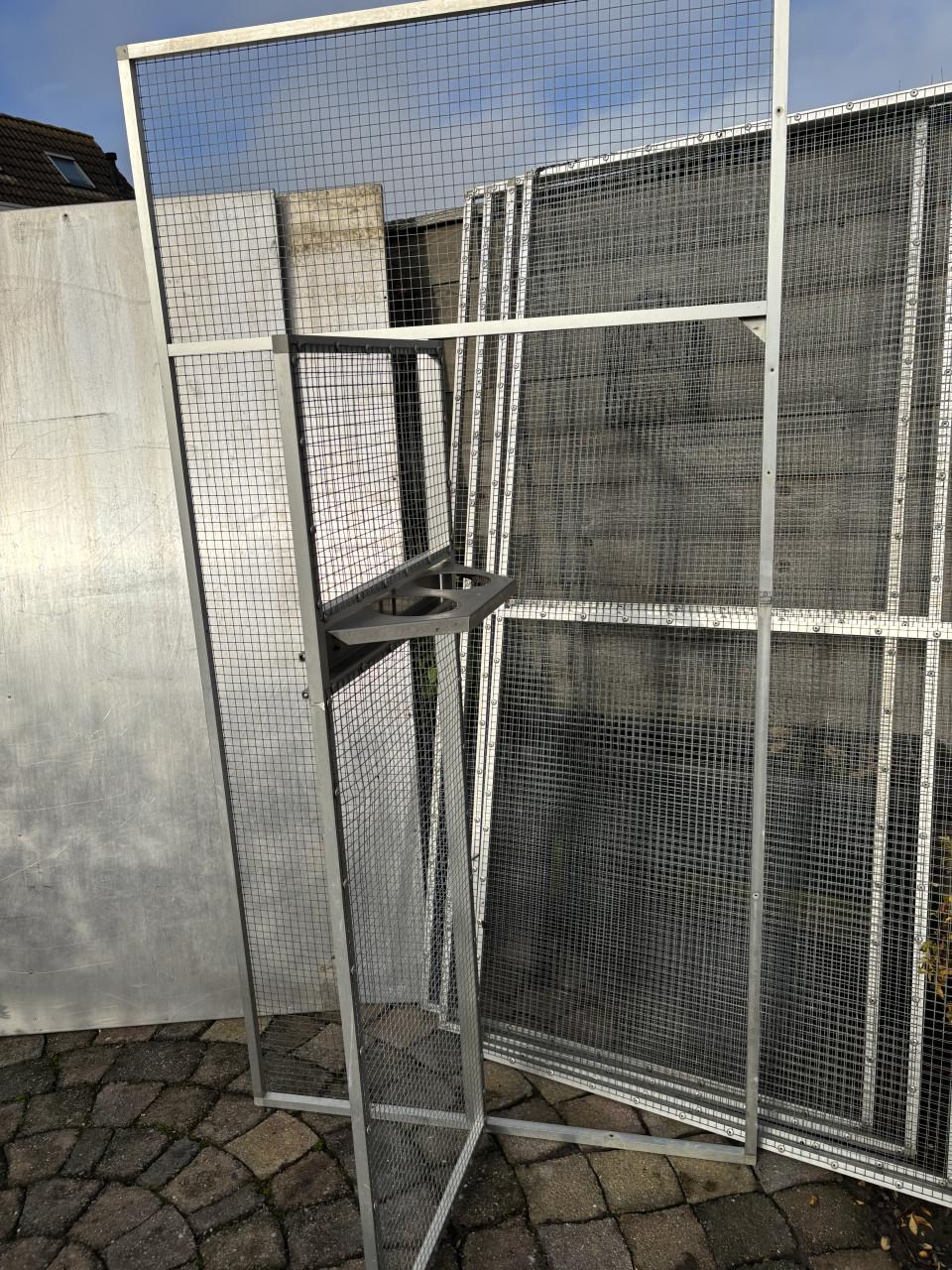 Voliere panelen aluminium met gaas  (gereserveerd)