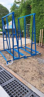 Glas of platen transport rek