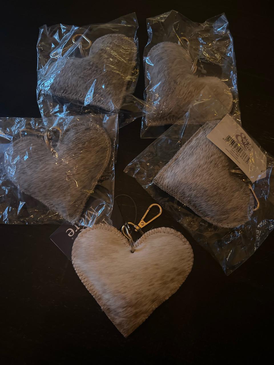 Sleutelhanger Koeienhuid Hart