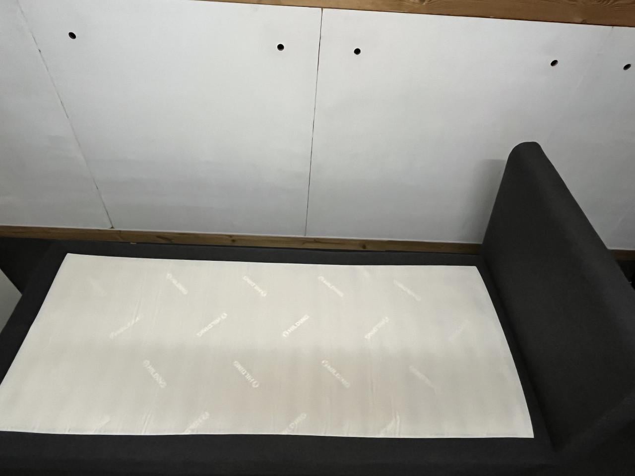 Complete donkergrijze boxspring met matras en hoofdbord 80x200