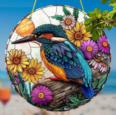 Raamhanger ijsvogel ( extra kleurrijk )