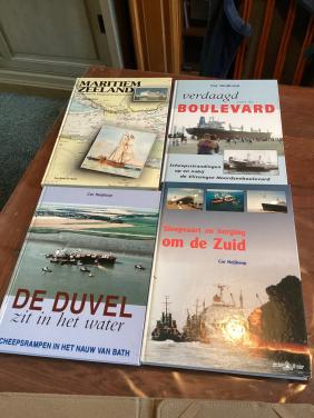 4x boeken over schepen door Cor Heijkoop