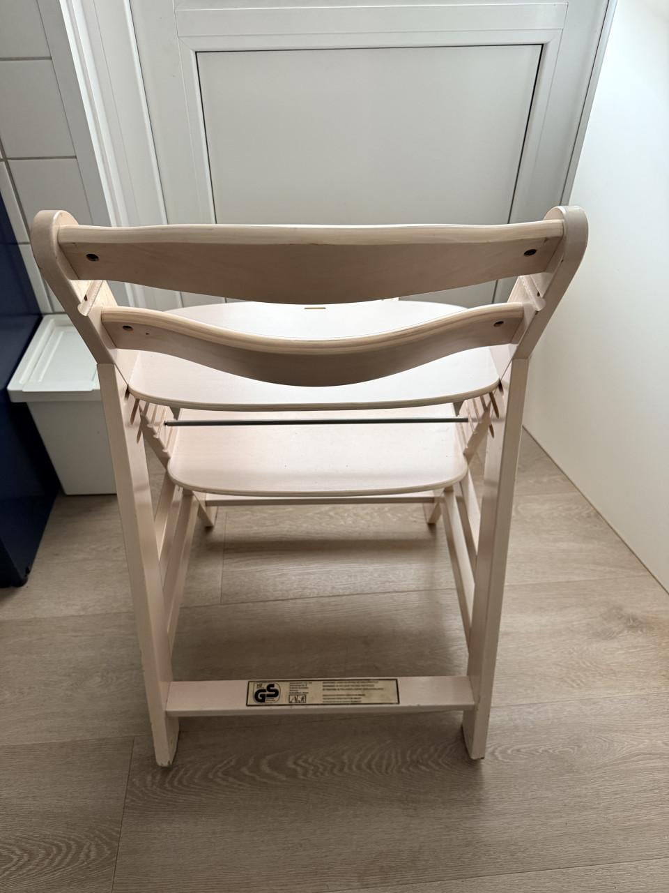 Hauck houten kinderstoel meegroeidtoel whitewash