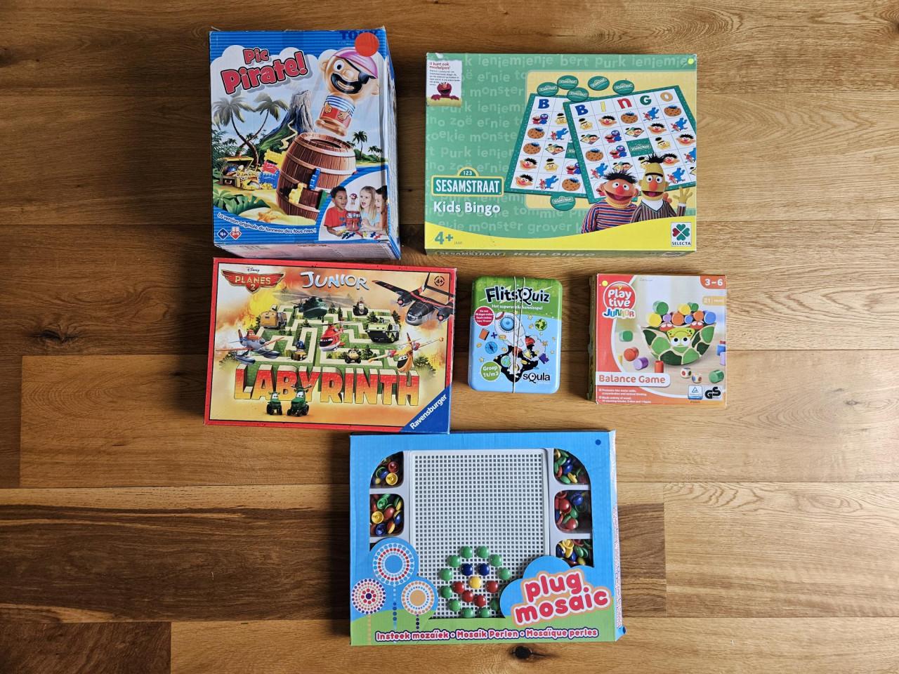 Diverse spelletjes voor kinderen tussen 3 en 10 jaar