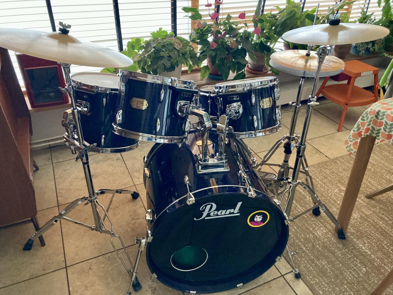 Drumstel: Pearl Export series, ELX hoogglans ketels!