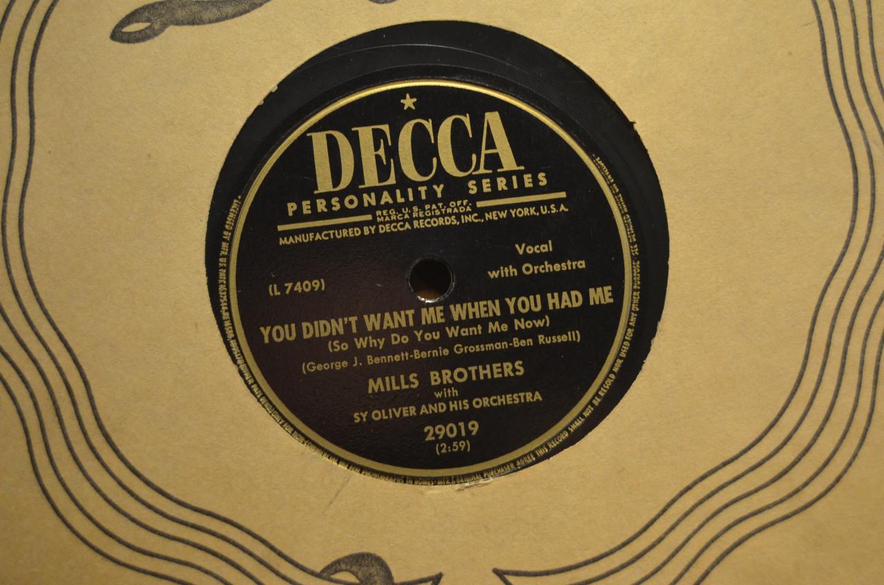 78 rpm Mills Brothers jaren '40 en '50 héél veel stuks.